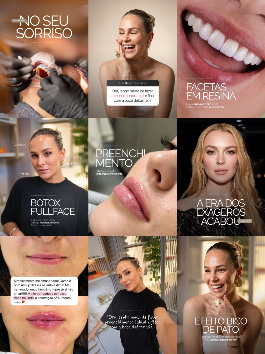 Artes de Instagram produzidas pela Milano Marketing Médico