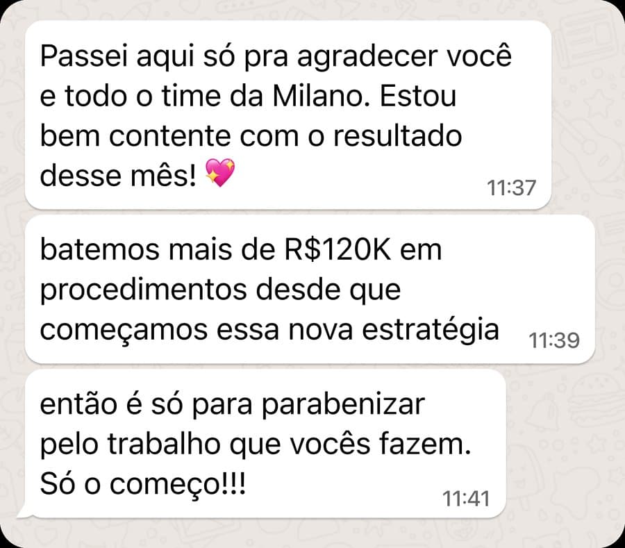 Depoimento de cliente da Milano Marketing Médico